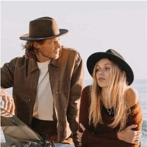 NWT Will + Bear Hat‎ Co Unisex William Brown Crushable Travel Hat Small Fedora